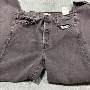 Levi's Women's Dark Gray wedgie Straight Leg Jeans